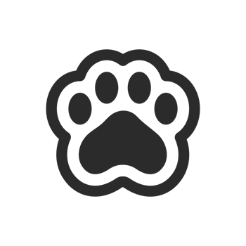 Dog and cat paws with sharp claws. cute animal footprints png