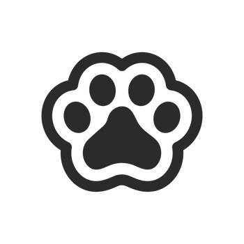 Dog and cat paws with sharp claws. cute animal footprints png