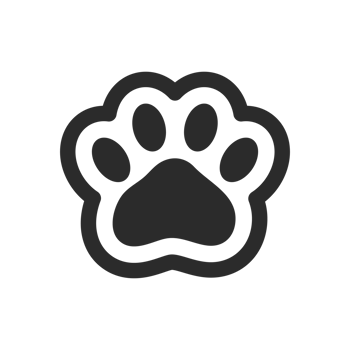 Dog and cat paws with sharp claws. cute animal footprints png
