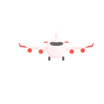 Passenger plane flying in the sky side view. travel concept png