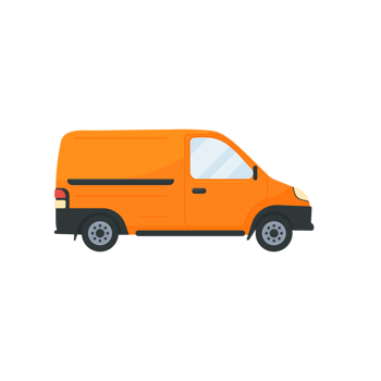 Trucks deliver goods to the recipient. online ordering concept png