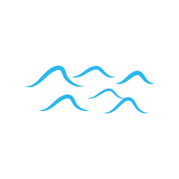 blue water wave line icon in the sea png