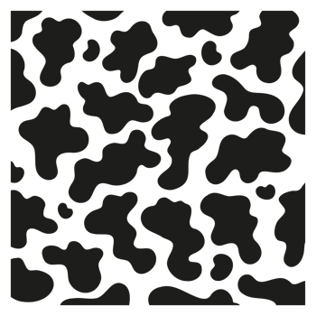 Black polka dot background of milk cow leather. png