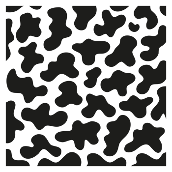 Black polka dot background of milk cow leather. png