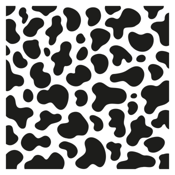 Black polka dot background of milk cow leather. png