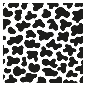 Black polka dot background of milk cow leather. png