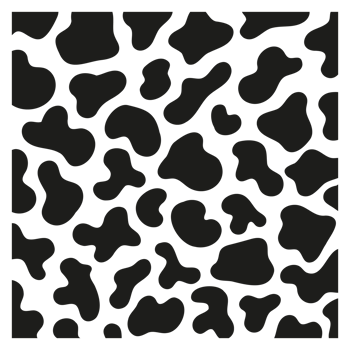 Black polka dot background of milk cow leather. png