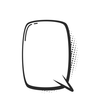 hand drawn speech bubble for chatting cartoon characters png