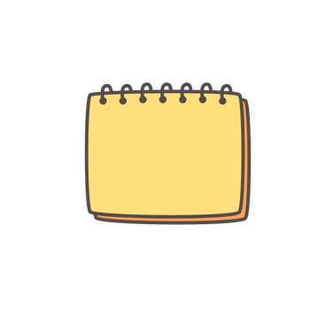 Bullet journal doodle set. hand drawn planner notebook elements png