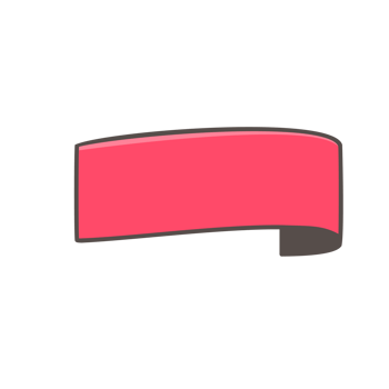 hand drawn ribbon text frame for decorating journals png