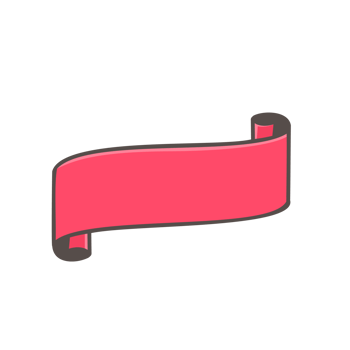hand drawn ribbon text frame for decorating journals png