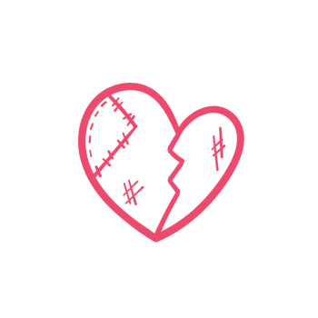 Hand drawn heart line. red heart love on valentines day png