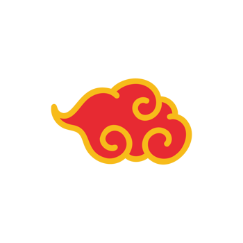 chinese red cloud element for decorating the Chinese New Year png