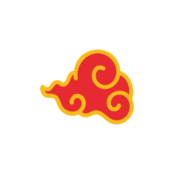 chinese red cloud element for decorating the Chinese New Year png
