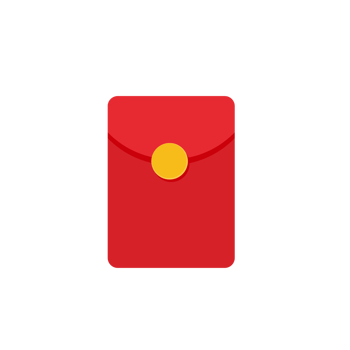Red envelope for Chinese yuan to give as a gift to children during the Chinese New Year png