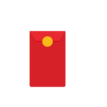 Red envelope for Chinese yuan to give as a gift to children during the Chinese New Year png