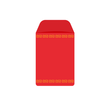 Red envelope for Chinese yuan to give as a gift to children during the Chinese New Year png