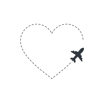 Airplane routes travel icon. Travel from start point and dotted line tracing. png