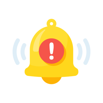 notification. The golden bell vibrating loudly alerted the event. schedule appointment time png