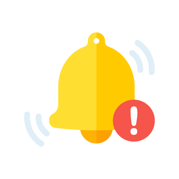 notification. The golden bell vibrating loudly alerted the event. schedule appointment time png