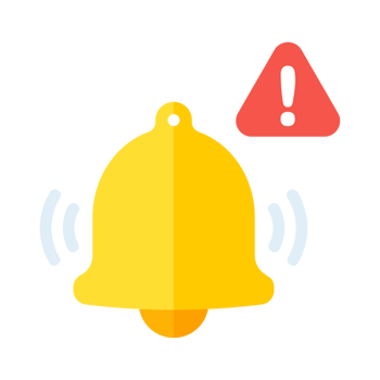 notification. The golden bell vibrating loudly alerted the event. schedule appointment time png