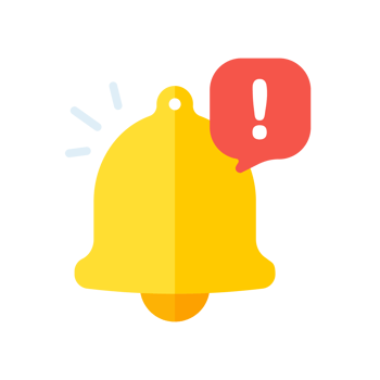 notification. The golden bell vibrating loudly alerted the event. schedule appointment time png