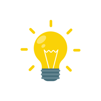 Light bulb icon. Light bulb ideas and creativity. Analytical Thinking for Innovation Processing png