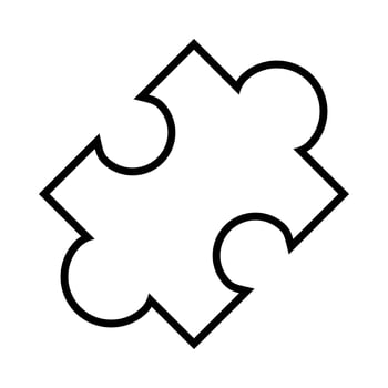 vector illustration of puzzle icon