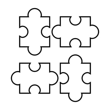 vector illustration of puzzle icon