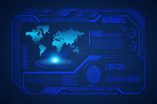 Modern HUD Technology Screen Background vector