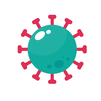 Covid-19 icon Viruses that are spread through coughing or sneezing Simple flat design png
