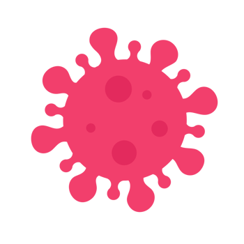 Covid-19 icon Viruses that are spread through coughing or sneezing Simple flat design png