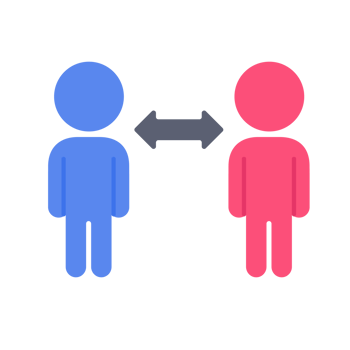 People icon. Social spacing with covid-19 patients to prevent the spread of pathogens. png