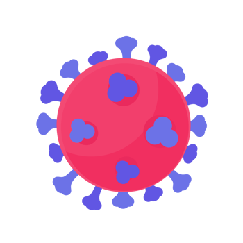 Covid-19 icon Viruses that are spread through coughing or sneezing Simple flat design png