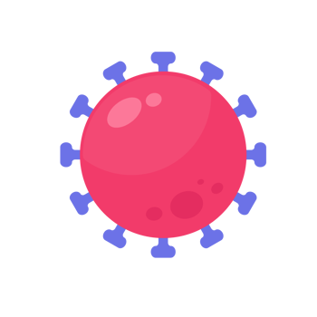 Covid-19 icon Viruses that are spread through coughing or sneezing Simple flat design png