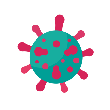 Covid-19 icon Viruses that are spread through coughing or sneezing Simple flat design png