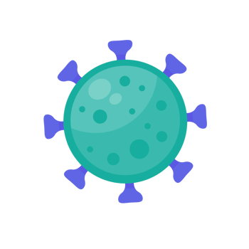 Covid-19 icon Viruses that are spread through coughing or sneezing Simple flat design png