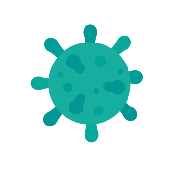 Covid-19 icon Viruses that are spread through coughing or sneezing Simple flat design png