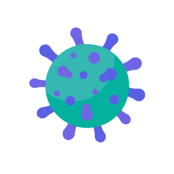 Covid-19 icon Viruses that are spread through coughing or sneezing Simple flat design png