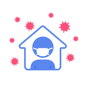 People icon. Social spacing with covid-19 patients to prevent the spread of pathogens. png