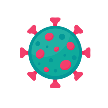 Covid-19 icon Viruses that are spread through coughing or sneezing Simple flat design png