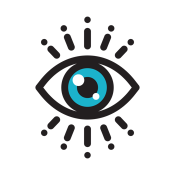 Eye icon. Simple flat eye design Vision care concept Wear glasses for a clear vision. png