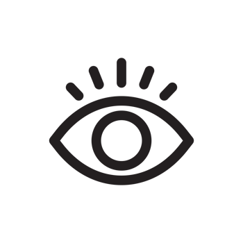 Eye icon. Simple flat eye design Vision care concept Wear glasses for a clear vision. png
