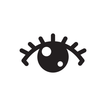 Eye icon. Simple flat eye design Vision care concept Wear glasses for a clear vision. png