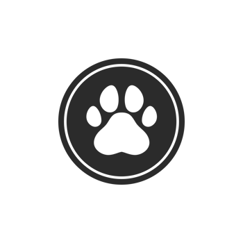 design loves dogs. Heart, bone and floating dog feet for pet supplies stores. png