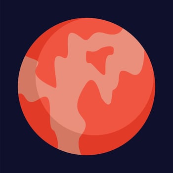 Abstract planet icon, flat style vector