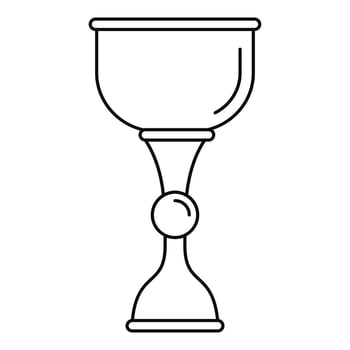 Gold jewish cup icon, outline style vector