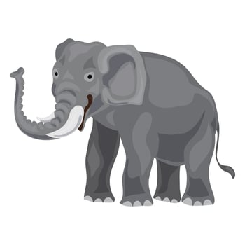 Elephant icon, cartoon style vector