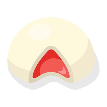 White candy icon, isometric style vector