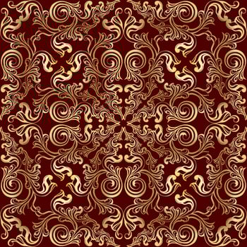 Damask vintage baroque scroll ornament swirl. Victorian monogram heraldic shield swirl. Retro floral leaf pattern border foliage antique  acanthus calligraphy engraved tattoo. seamless pattern vector